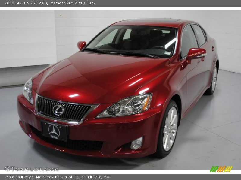 Matador Red Mica / Black 2010 Lexus IS 250 AWD