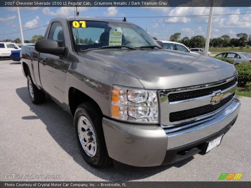 Graystone Metallic / Dark Titanium Gray 2007 Chevrolet Silverado 1500 LS Regular Cab
