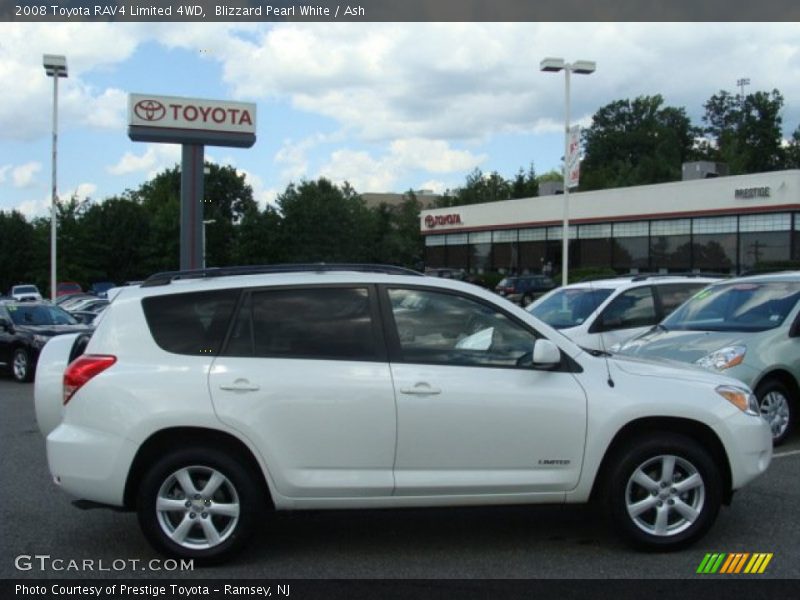 Blizzard Pearl White / Ash 2008 Toyota RAV4 Limited 4WD