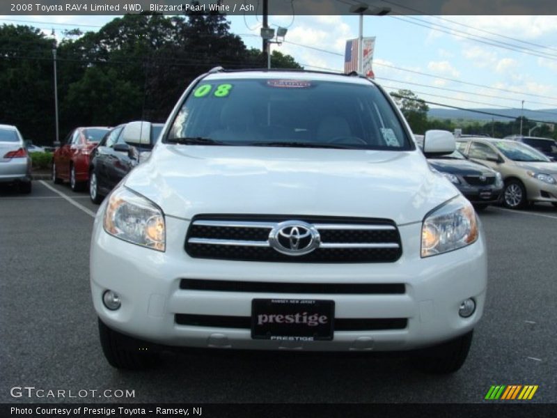 Blizzard Pearl White / Ash 2008 Toyota RAV4 Limited 4WD