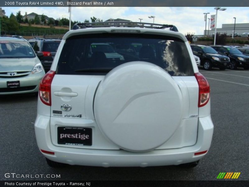 Blizzard Pearl White / Ash 2008 Toyota RAV4 Limited 4WD