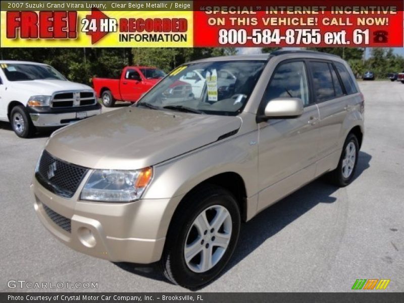 Clear Beige Metallic / Beige 2007 Suzuki Grand Vitara Luxury