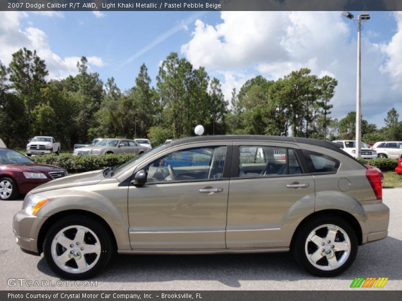 Light Khaki Metallic / Pastel Pebble Beige 2007 Dodge Caliber R/T AWD
