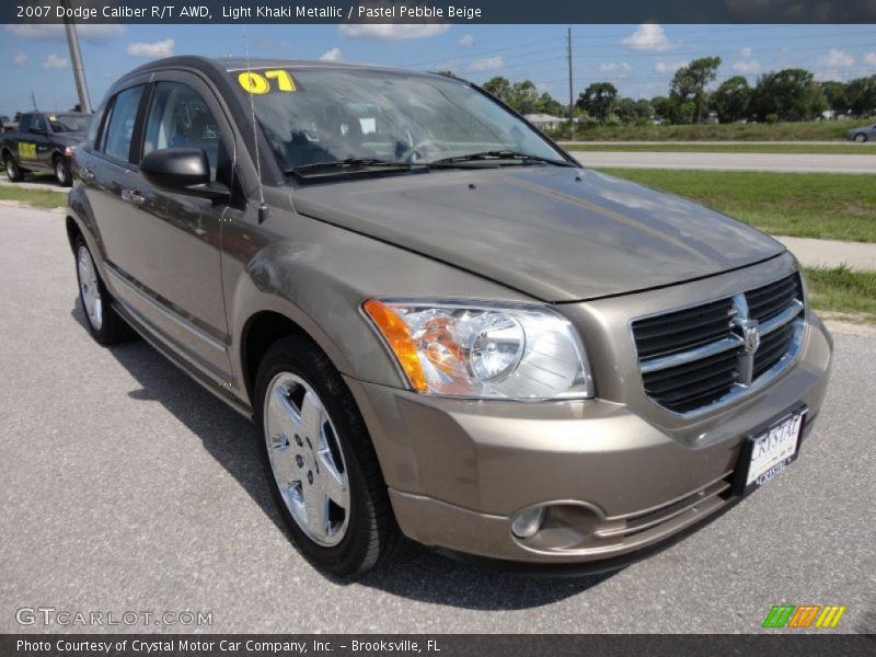 Light Khaki Metallic / Pastel Pebble Beige 2007 Dodge Caliber R/T AWD