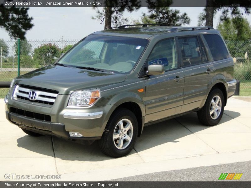 Amazon Green Metallic / Gray 2006 Honda Pilot EX