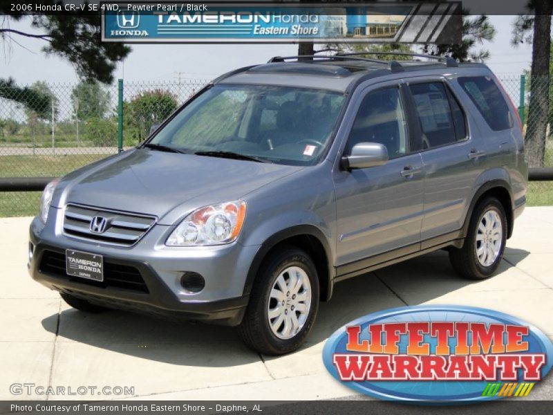 Pewter Pearl / Black 2006 Honda CR-V SE 4WD