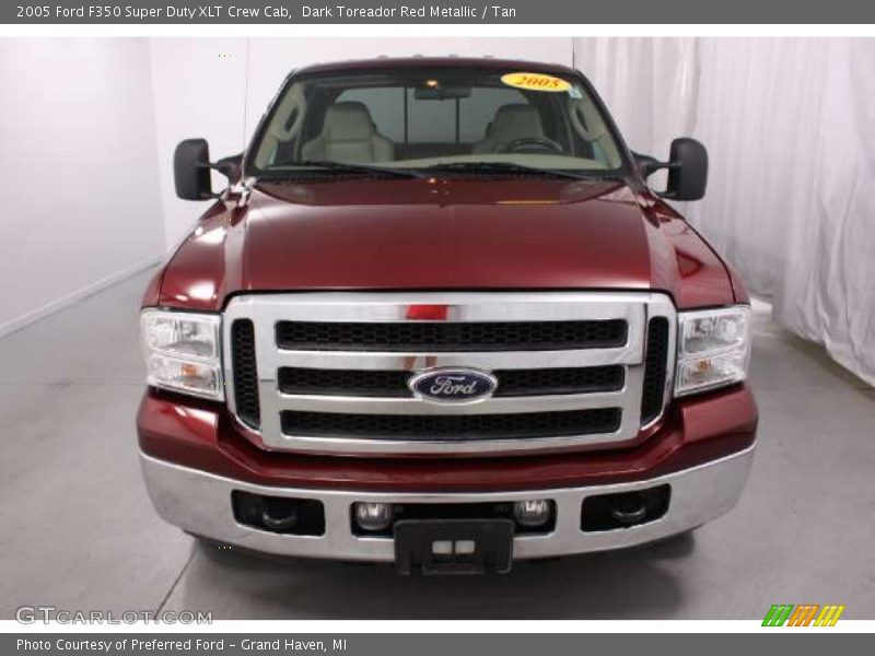 Dark Toreador Red Metallic / Tan 2005 Ford F350 Super Duty XLT Crew Cab