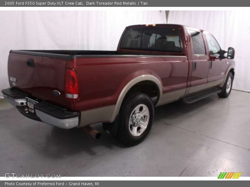 Dark Toreador Red Metallic / Tan 2005 Ford F350 Super Duty XLT Crew Cab