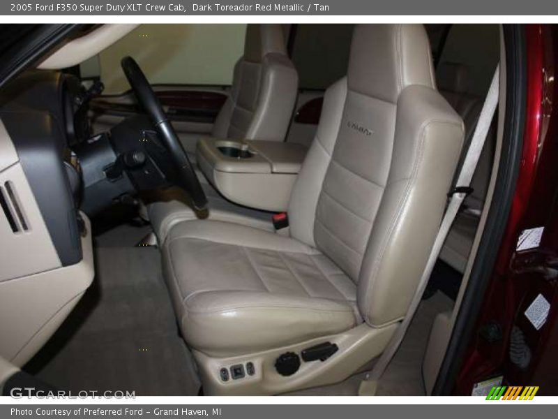 Dark Toreador Red Metallic / Tan 2005 Ford F350 Super Duty XLT Crew Cab