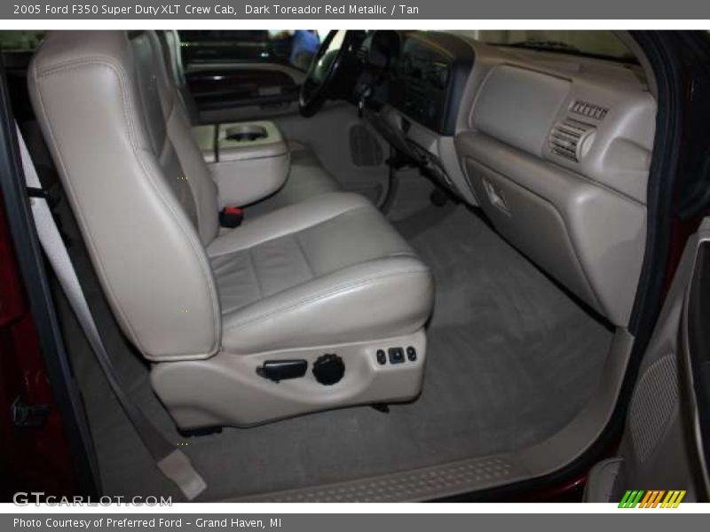 Dark Toreador Red Metallic / Tan 2005 Ford F350 Super Duty XLT Crew Cab