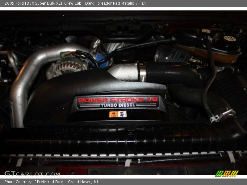 Dark Toreador Red Metallic / Tan 2005 Ford F350 Super Duty XLT Crew Cab