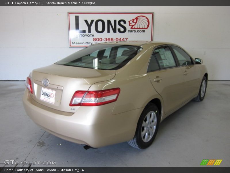 Sandy Beach Metallic / Bisque 2011 Toyota Camry LE