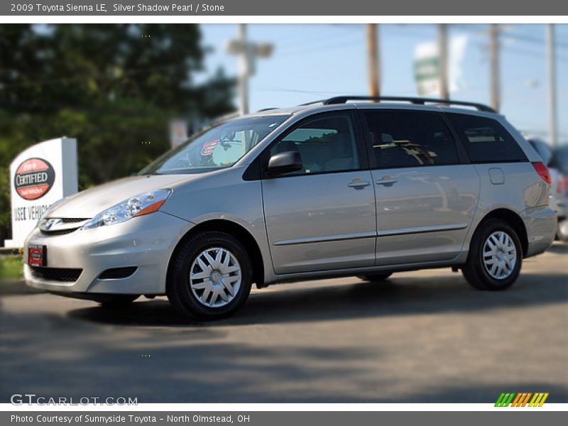 Silver Shadow Pearl / Stone 2009 Toyota Sienna LE