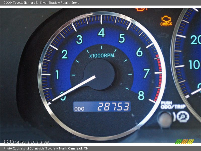 Silver Shadow Pearl / Stone 2009 Toyota Sienna LE