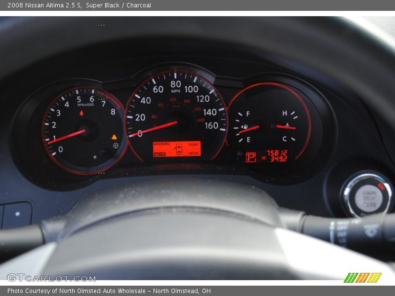 Super Black / Charcoal 2008 Nissan Altima 2.5 S