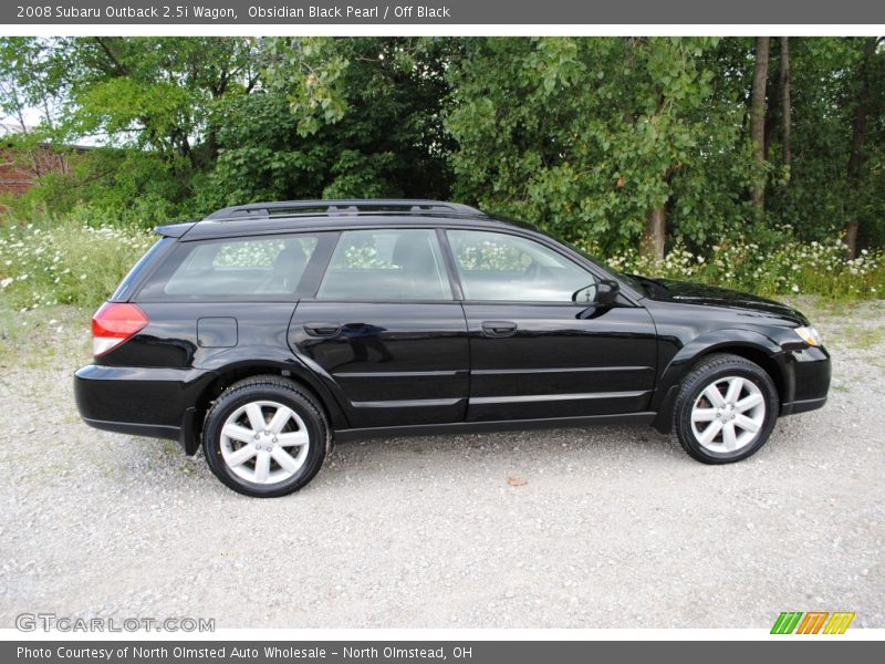 Obsidian Black Pearl / Off Black 2008 Subaru Outback 2.5i Wagon