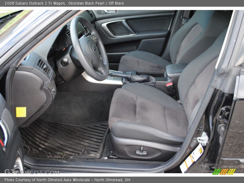 Obsidian Black Pearl / Off Black 2008 Subaru Outback 2.5i Wagon