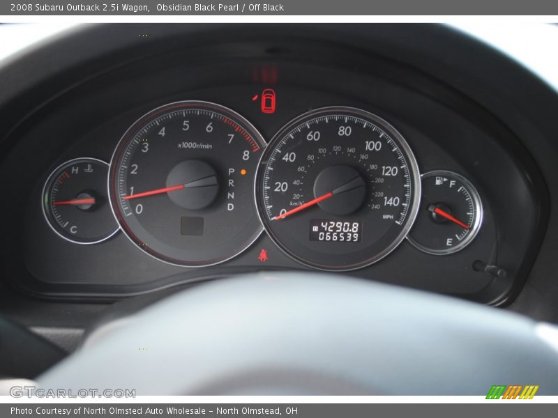 Obsidian Black Pearl / Off Black 2008 Subaru Outback 2.5i Wagon