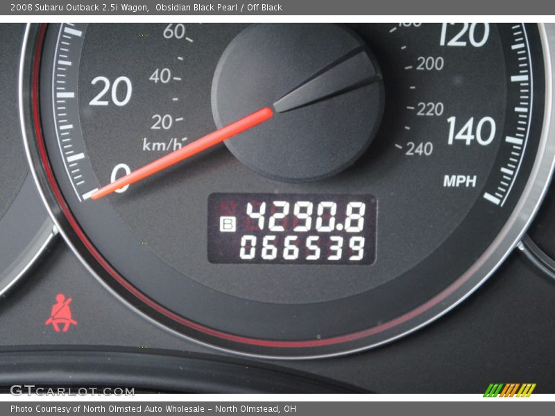 Obsidian Black Pearl / Off Black 2008 Subaru Outback 2.5i Wagon