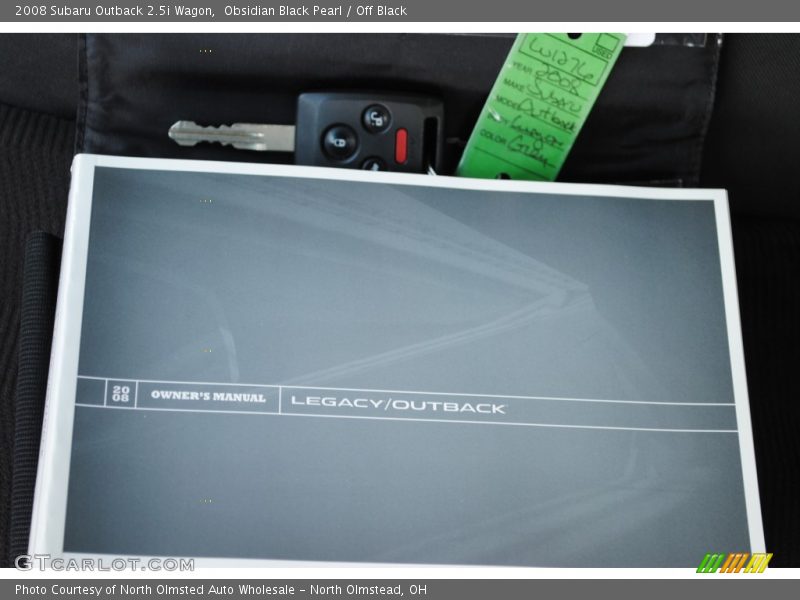 Obsidian Black Pearl / Off Black 2008 Subaru Outback 2.5i Wagon