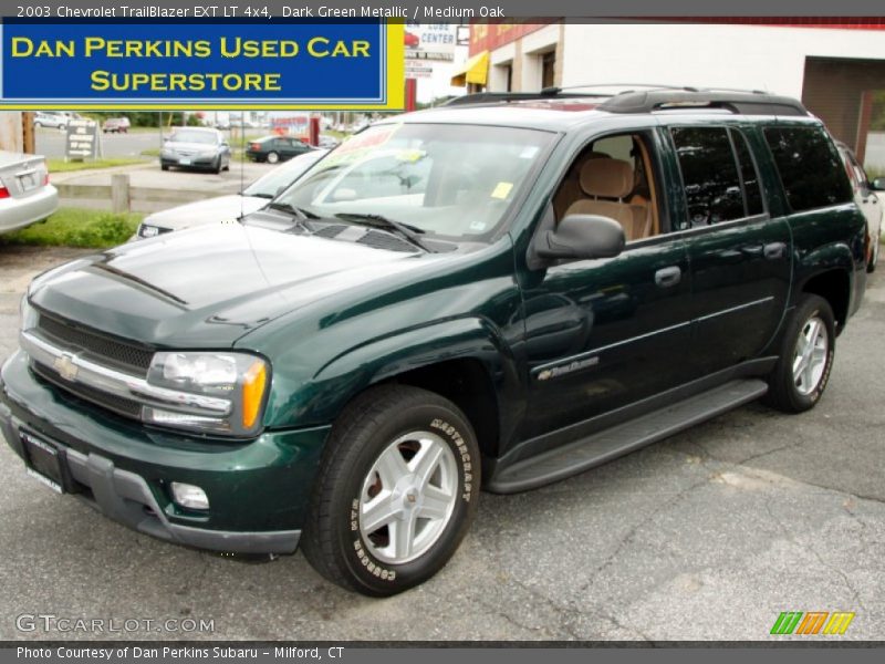 Dark Green Metallic / Medium Oak 2003 Chevrolet TrailBlazer EXT LT 4x4
