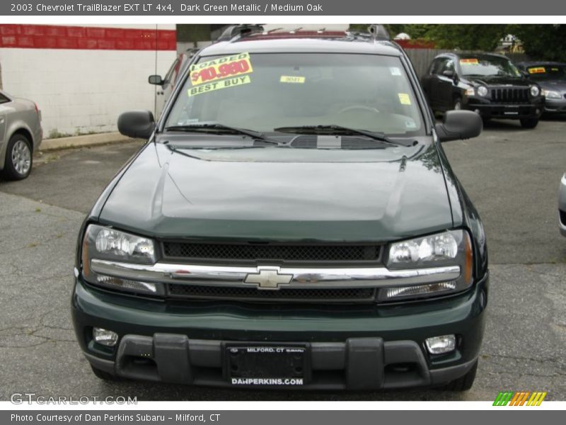 Dark Green Metallic / Medium Oak 2003 Chevrolet TrailBlazer EXT LT 4x4