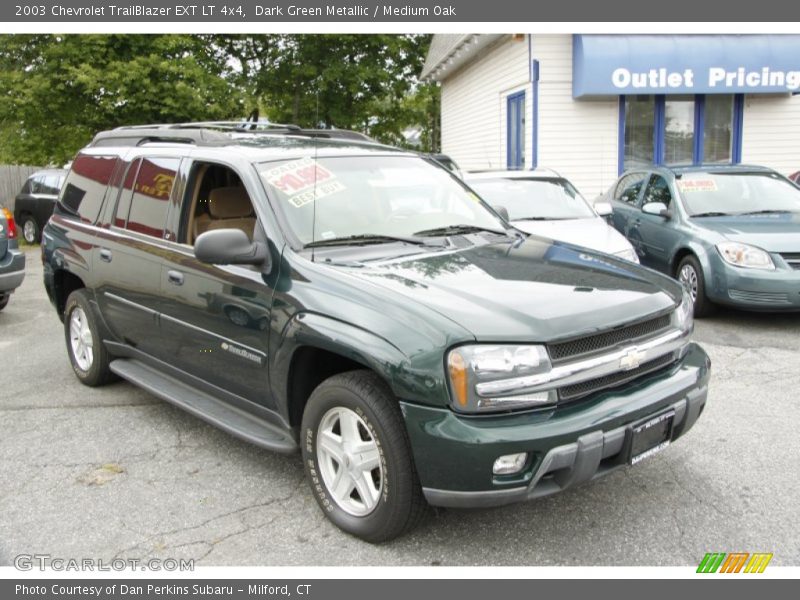 Dark Green Metallic / Medium Oak 2003 Chevrolet TrailBlazer EXT LT 4x4