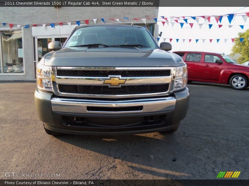 Steel Green Metallic / Ebony 2011 Chevrolet Silverado 1500 LT Regular Cab 4x4