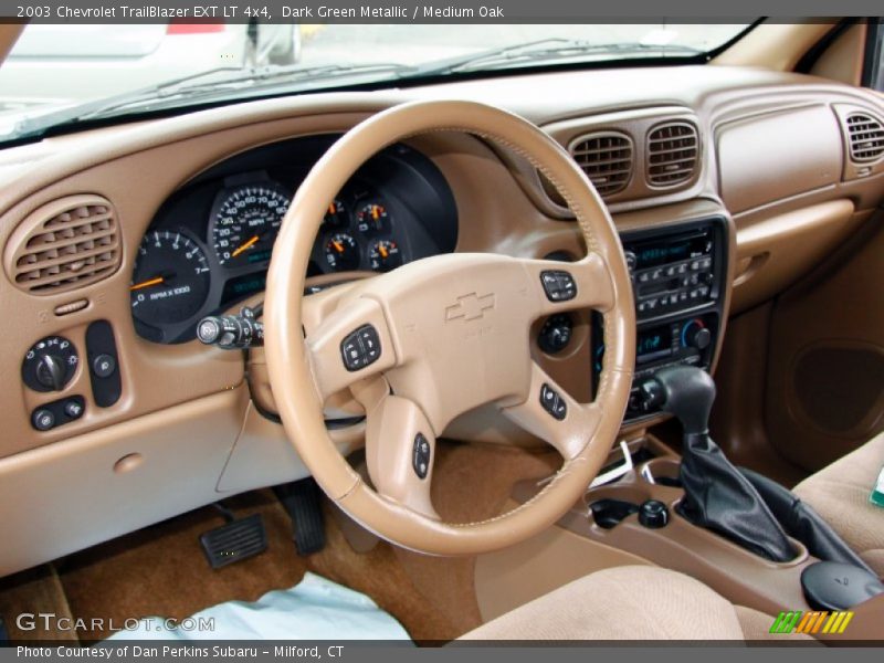 Dark Green Metallic / Medium Oak 2003 Chevrolet TrailBlazer EXT LT 4x4