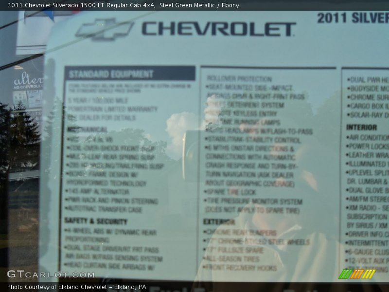 Steel Green Metallic / Ebony 2011 Chevrolet Silverado 1500 LT Regular Cab 4x4