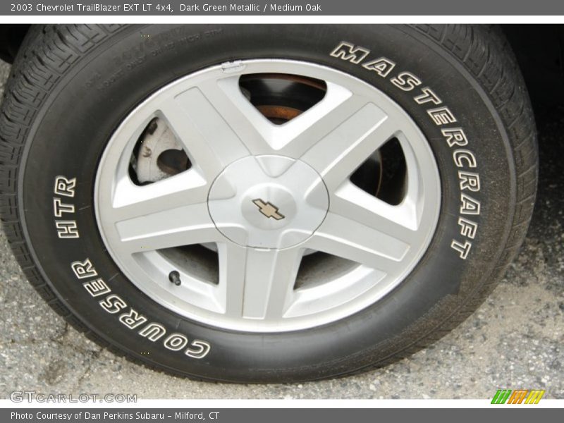 Dark Green Metallic / Medium Oak 2003 Chevrolet TrailBlazer EXT LT 4x4