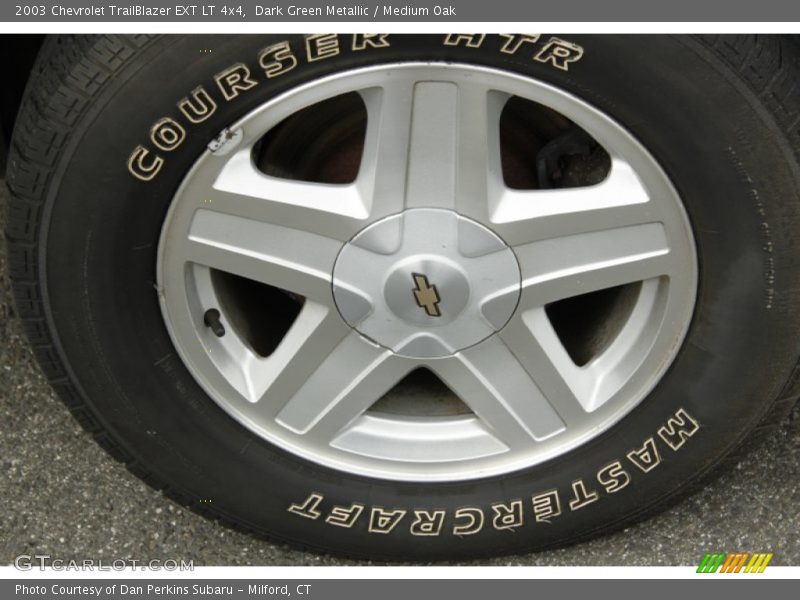 Dark Green Metallic / Medium Oak 2003 Chevrolet TrailBlazer EXT LT 4x4