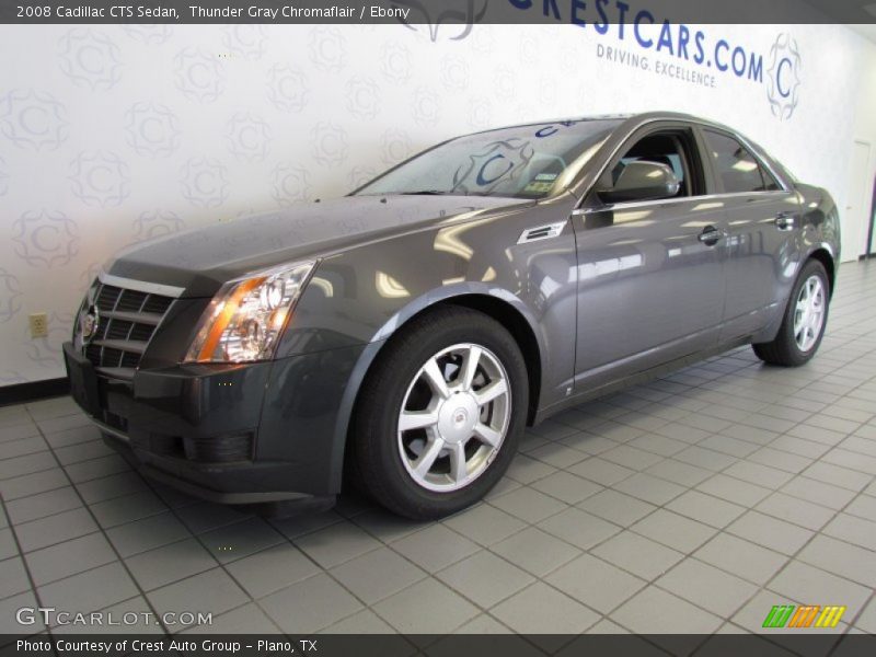 Thunder Gray Chromaflair / Ebony 2008 Cadillac CTS Sedan