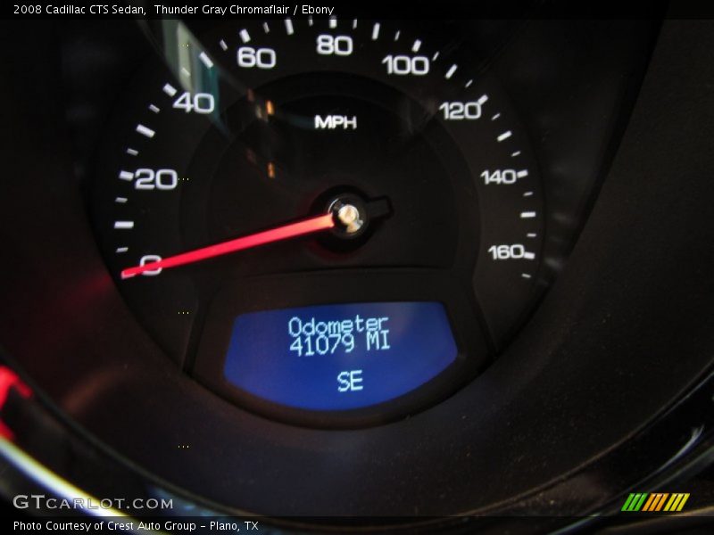 Thunder Gray Chromaflair / Ebony 2008 Cadillac CTS Sedan