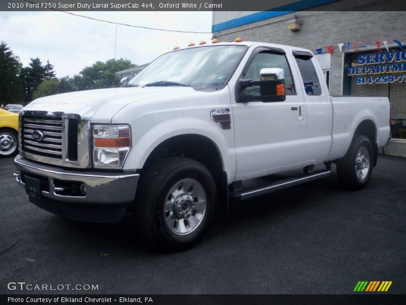 Oxford White / Camel 2010 Ford F250 Super Duty Lariat SuperCab 4x4