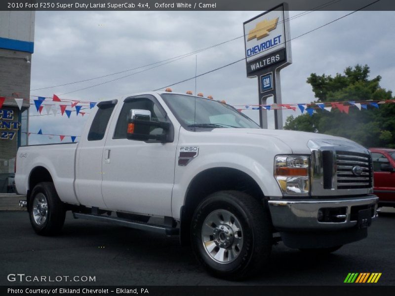 Oxford White / Camel 2010 Ford F250 Super Duty Lariat SuperCab 4x4