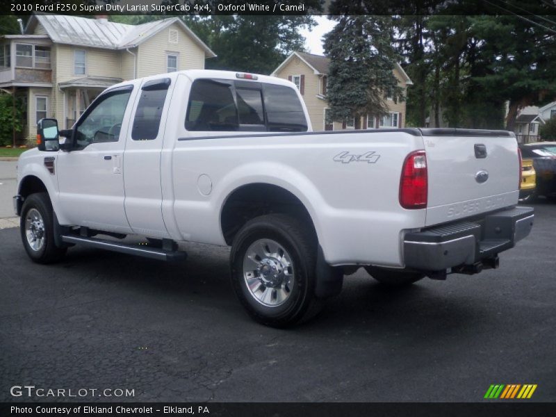 Oxford White / Camel 2010 Ford F250 Super Duty Lariat SuperCab 4x4