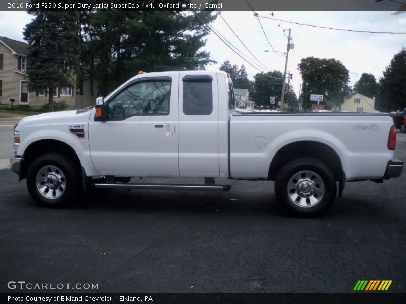 Oxford White / Camel 2010 Ford F250 Super Duty Lariat SuperCab 4x4