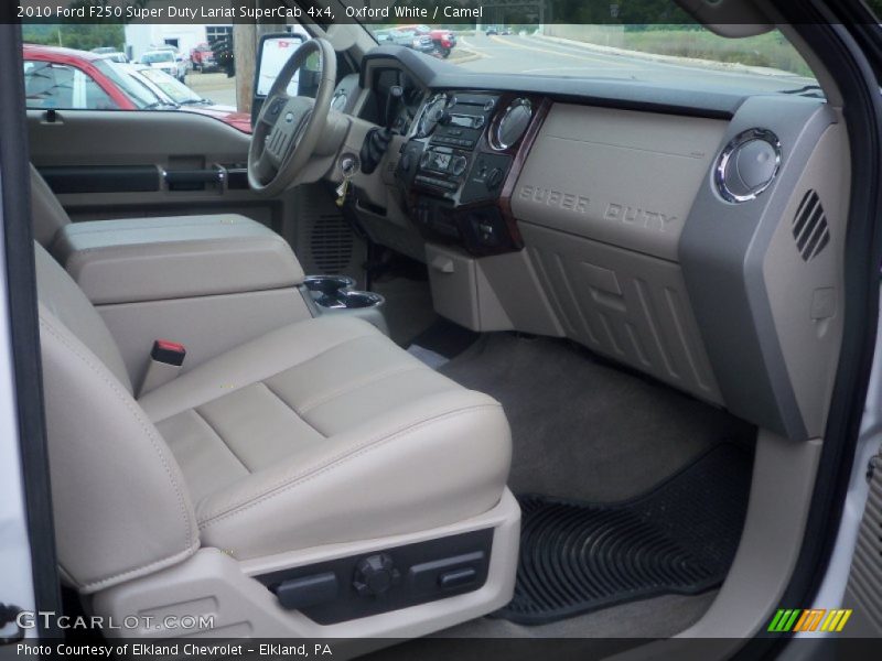 Oxford White / Camel 2010 Ford F250 Super Duty Lariat SuperCab 4x4
