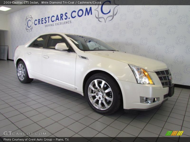 White Diamond Tri-Coat / Cashmere/Cocoa 2009 Cadillac CTS Sedan