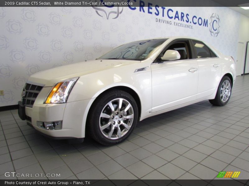 White Diamond Tri-Coat / Cashmere/Cocoa 2009 Cadillac CTS Sedan