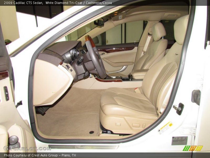 White Diamond Tri-Coat / Cashmere/Cocoa 2009 Cadillac CTS Sedan