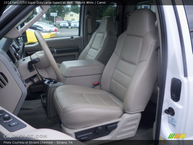 Oxford White / Camel 2010 Ford F250 Super Duty Lariat SuperCab 4x4
