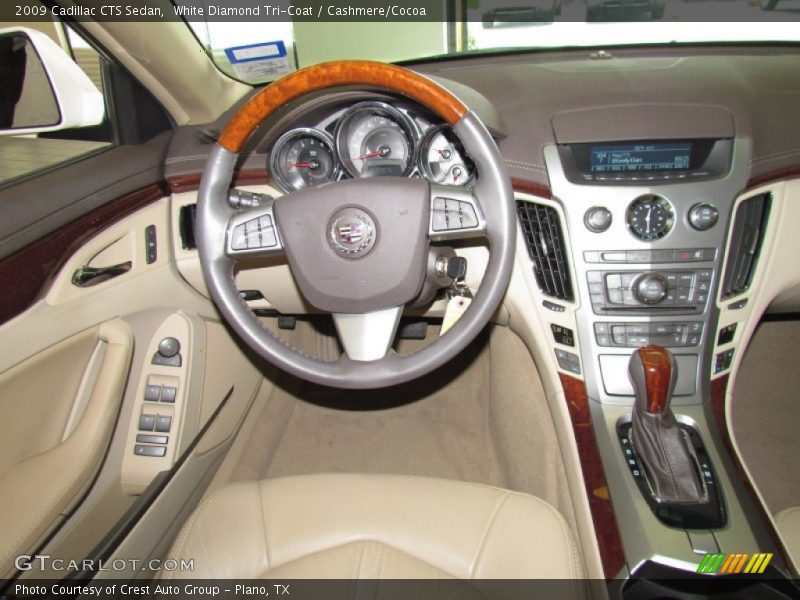White Diamond Tri-Coat / Cashmere/Cocoa 2009 Cadillac CTS Sedan