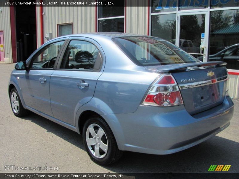Icelandic Blue / Charcoal Black 2007 Chevrolet Aveo LS Sedan