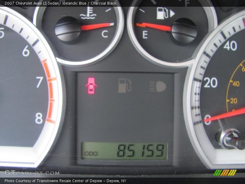 Icelandic Blue / Charcoal Black 2007 Chevrolet Aveo LS Sedan