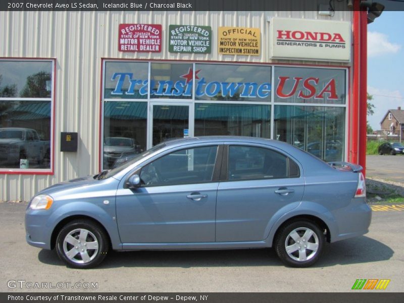 Icelandic Blue / Charcoal Black 2007 Chevrolet Aveo LS Sedan