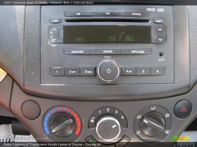 Icelandic Blue / Charcoal Black 2007 Chevrolet Aveo LS Sedan