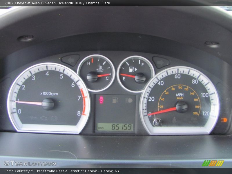 Icelandic Blue / Charcoal Black 2007 Chevrolet Aveo LS Sedan