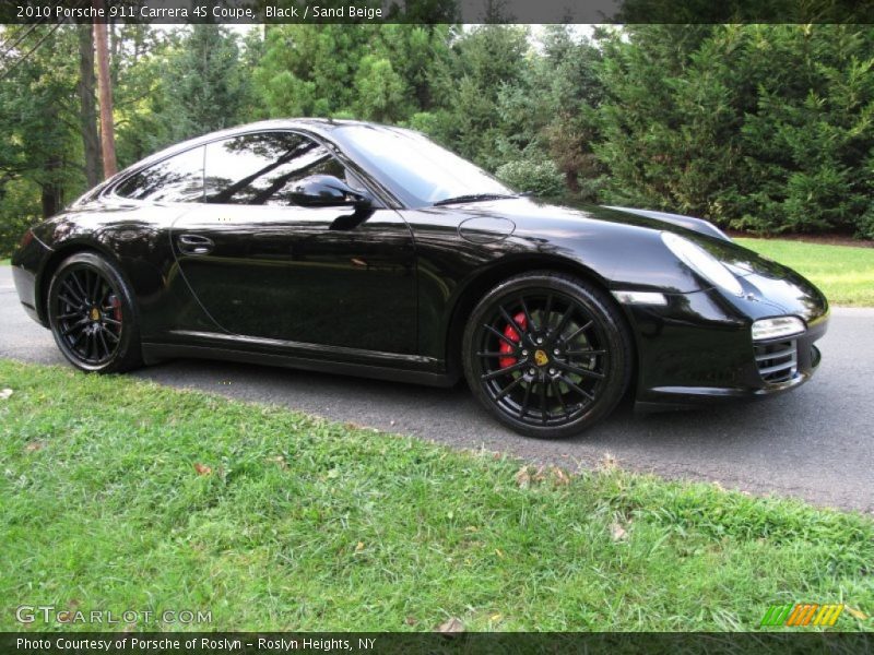 Black / Sand Beige 2010 Porsche 911 Carrera 4S Coupe